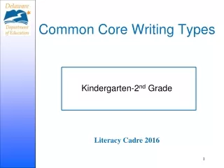 Common Core Writing Types