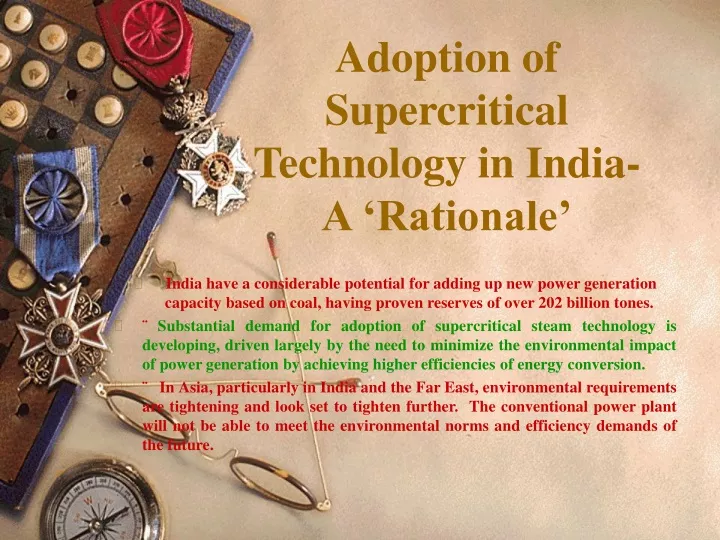 adoption of supercritical technology in india