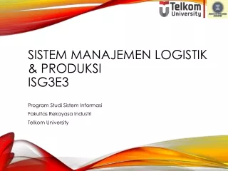 Sistem manajemen logistik &amp; produksi isg3e3
