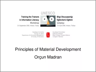 Principles of Material Development