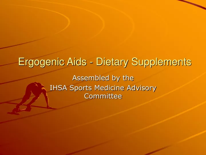 ergogenic aids dietary supplements