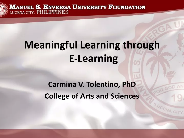 meaningful learning through e learning