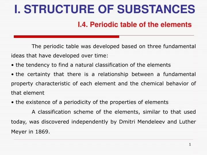 i structure of substances
