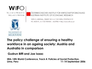 How to promote a healthy workforce - a socio-economic challenge of ageing societies