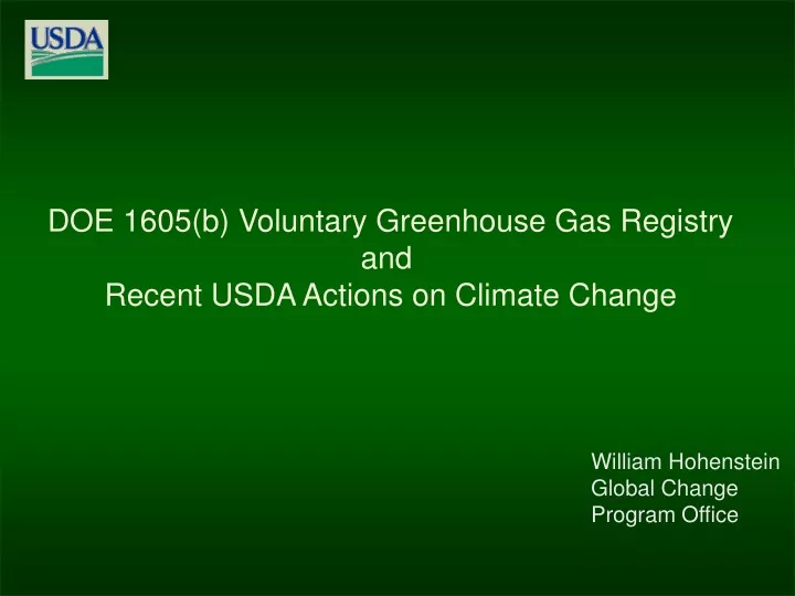 doe 1605 b voluntary greenhouse gas registry