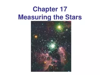 Chapter 17 Measuring the Stars