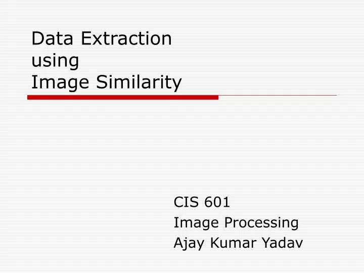data extraction using image similarity