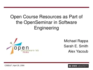 Open Course Resources as Part of the OpenSeminar in Software Engineering