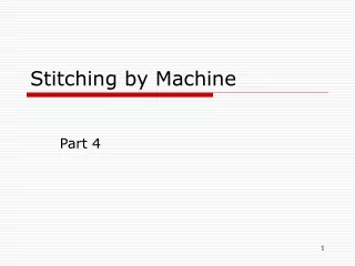 Stitching by Machine