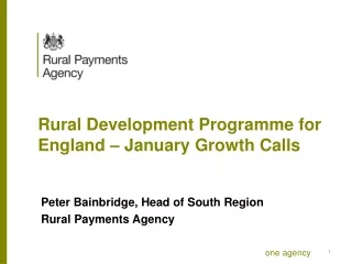 Rural Development Programme for England – January Growth Calls