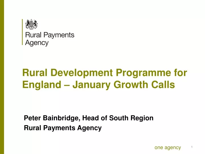rural development programme for england january growth calls
