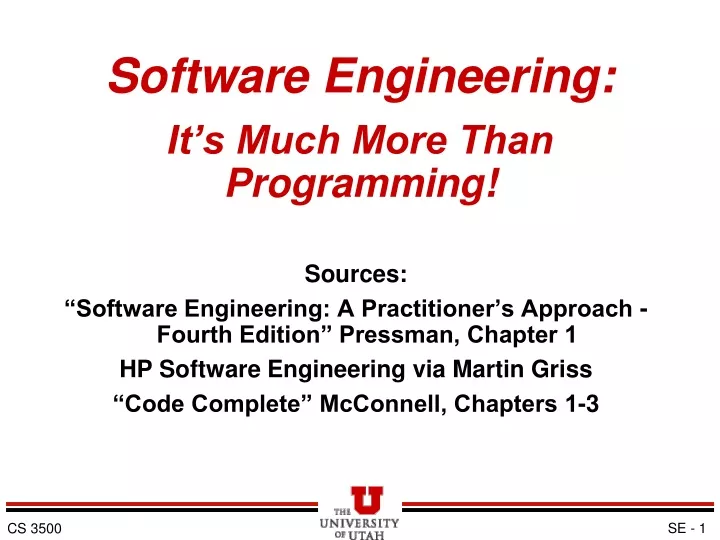 software engineering it s much more than programming