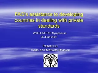 Pascal Liu Trade and Markets Division