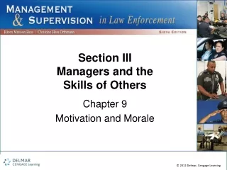 Section III Managers and the  Skills of Others