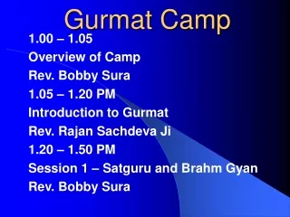 Gurmat Camp