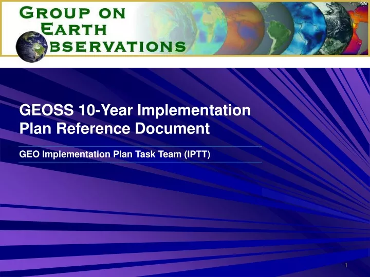 geoss 10 year implementation plan reference