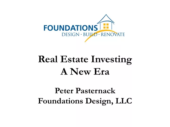 real estate investing a new era peter pasternack