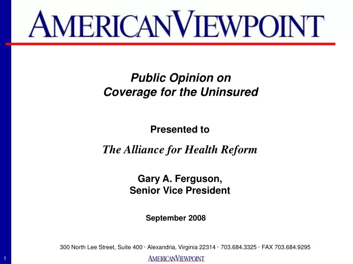 public opinion on coverage for the uninsured