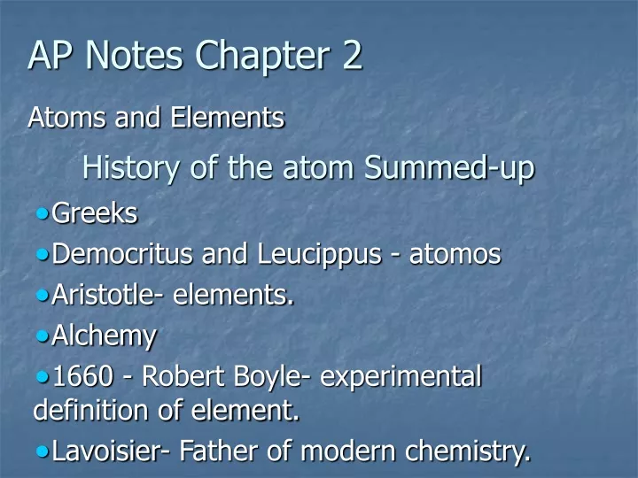 ap notes chapter 2