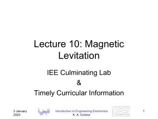 Lecture 10: Magnetic Levitation