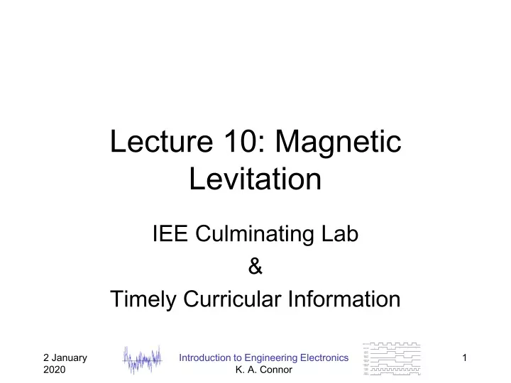 lecture 10 magnetic levitation