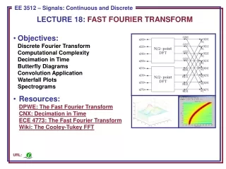 LECTURE 18:  FAST FOURIER TRANSFORM
