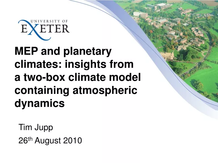 mep and planetary climates insights from
