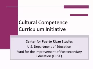 Cultural Competence Curriculum Initiative