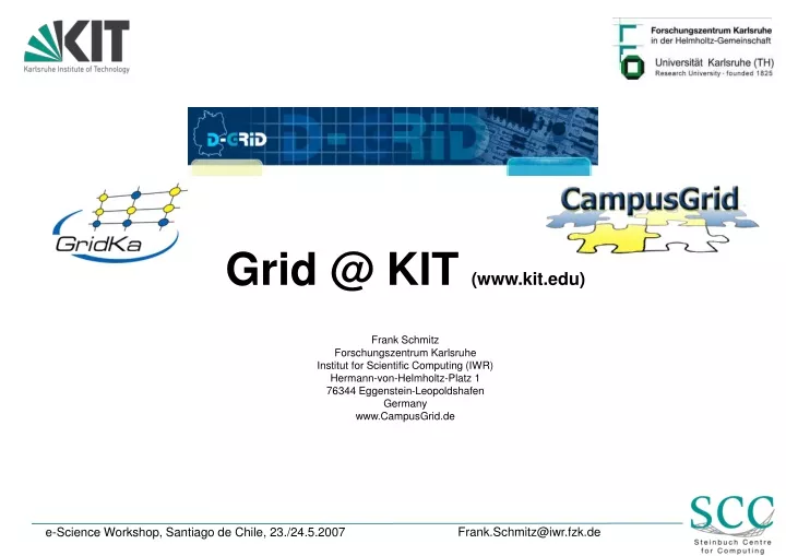 grid @ kit www kit edu frank schmitz