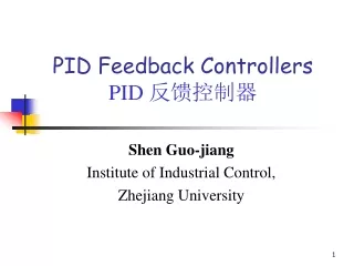 PID Feedback Controllers PID  反馈控制器