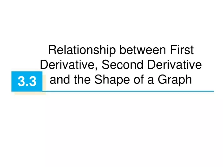 relationship between first derivative second