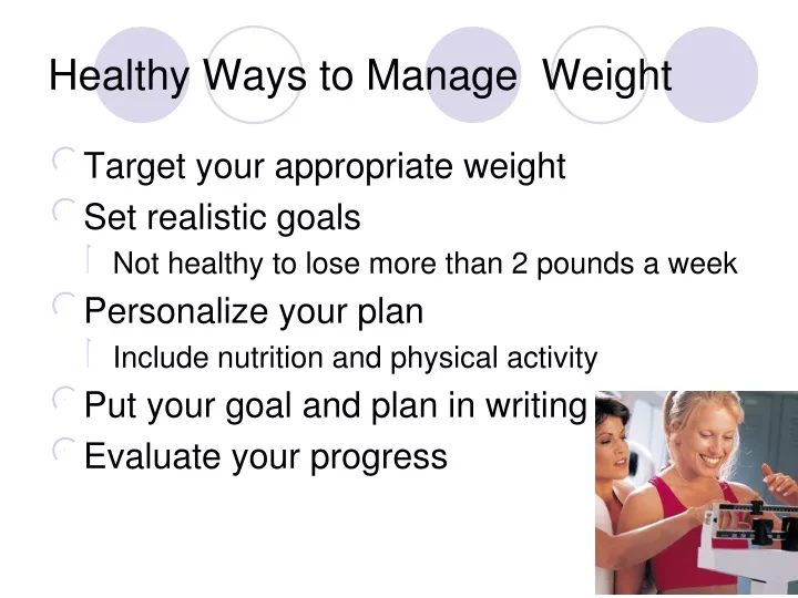 healthy ways to manage weight