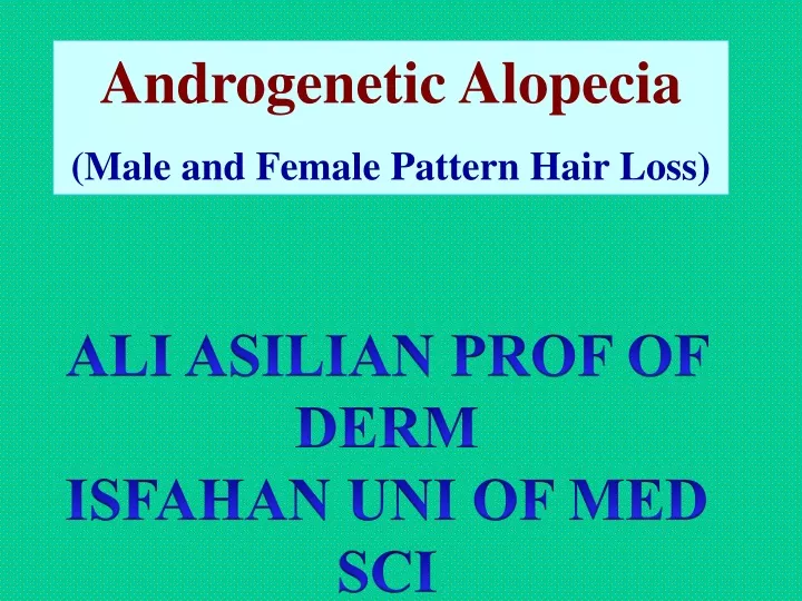 androgenetic alopecia male and female pattern