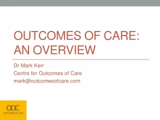 Outcomes of care: an overview