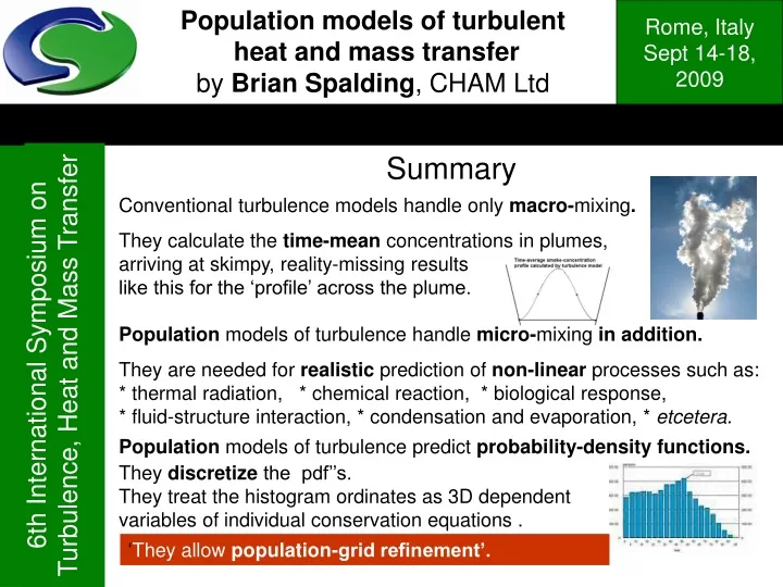 population models of turbulent heat and mass