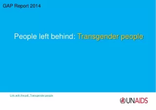 GAP Report 2014 People left behind:  Transgender people