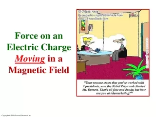 Force on an Electric Charge  Moving in a Magnetic Field