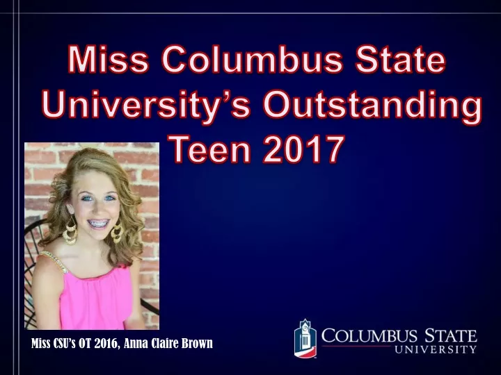 miss columbus state university s outstanding teen