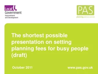 The shortest possible presentation on setting planning fees for busy people (draft)
