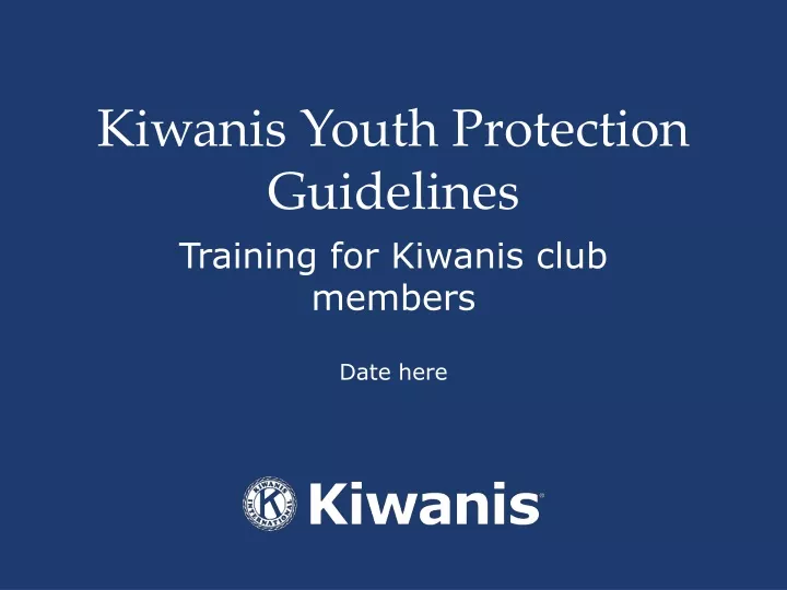 kiwanis youth protection guidelines
