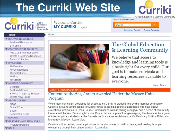 the curriki web site