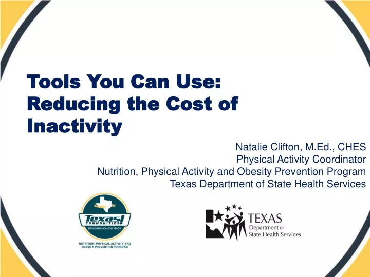 tools you can use reducing the cost of inactivity
