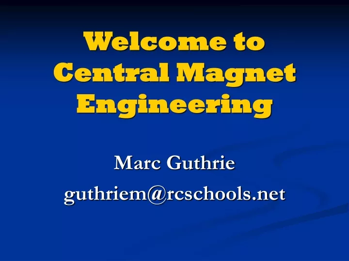 welcome to central magnet engineering