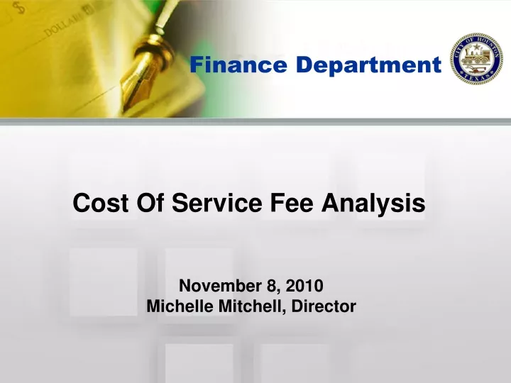 cost of service fee analysis