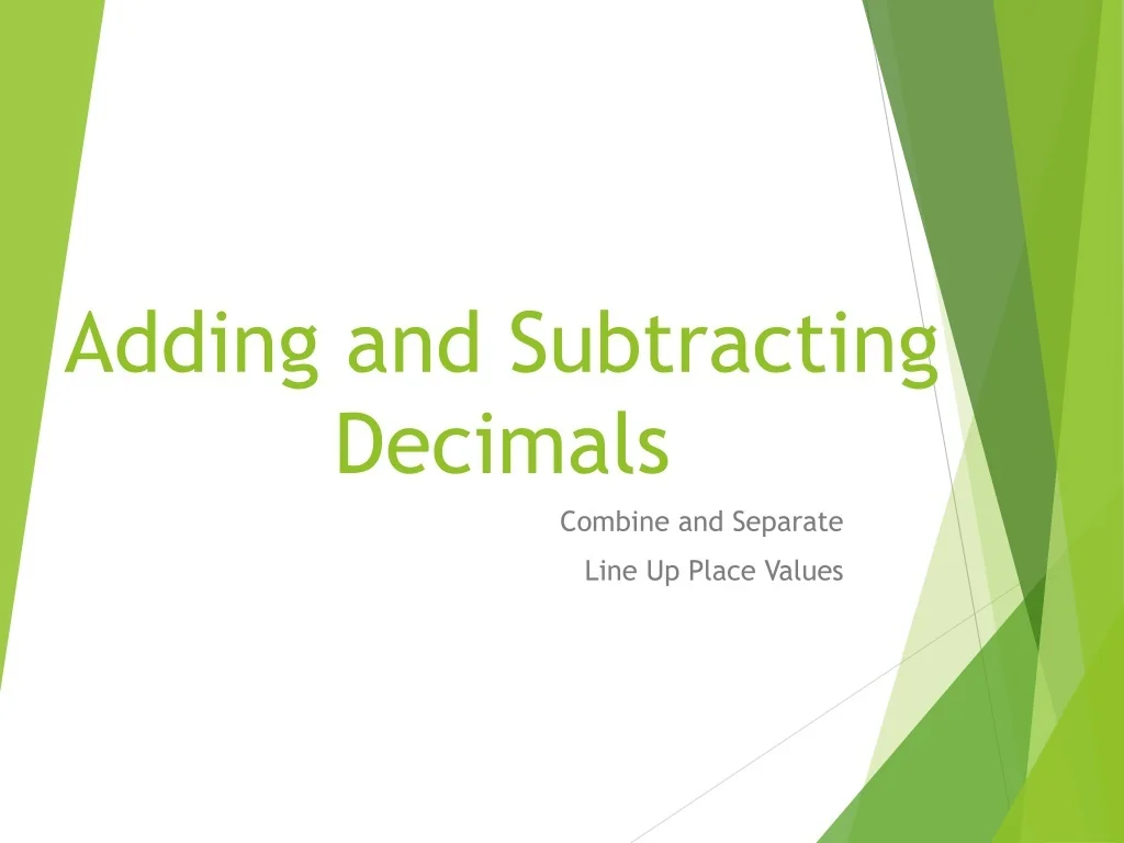 PPT - Adding and Subtracting Decimals PowerPoint Presentation, free ...