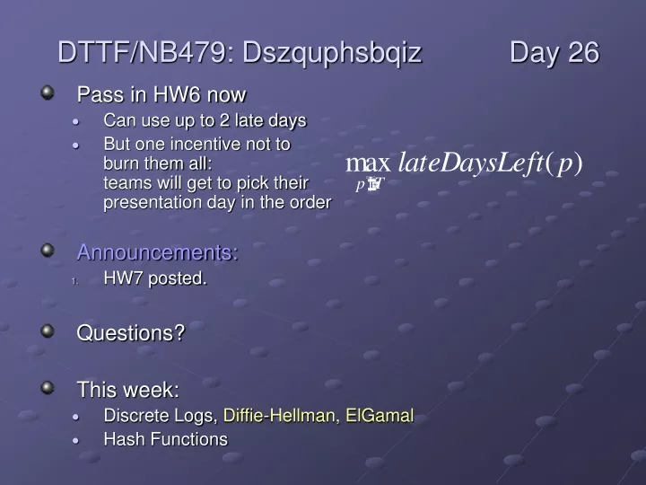 dttf nb479 dszquphsbqiz day 26