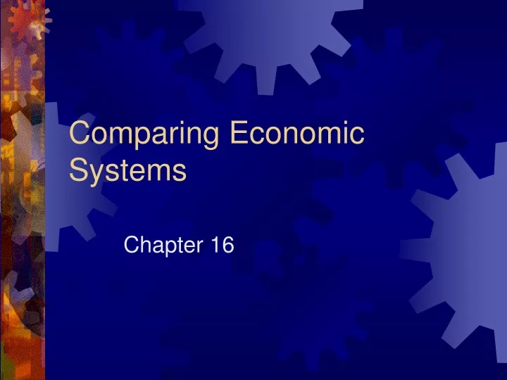 comparing economic systems