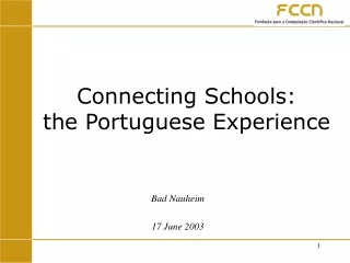 Connecting Schools: the Portuguese Experience