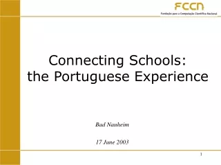 connecting schools the portuguese experience