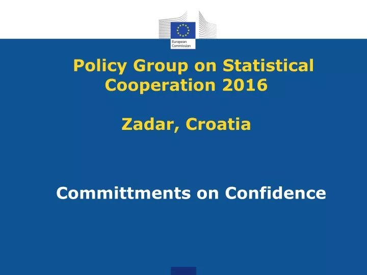 policy group on statistical cooperation 2016 zadar croatia